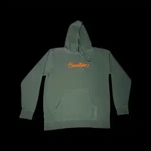 Green Cannatique Embroidered Hoodie by Cannatique Official