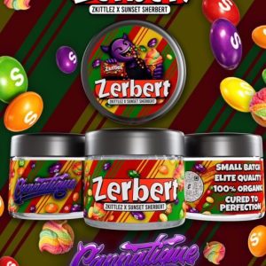 Zerbert Zkittlez X Sunset Sherbert Cannatique — rare exotic cross cannabis worldwide delivery